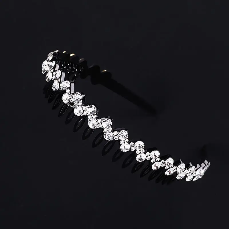 Korean Rhinestone Hairpin Headband for Women