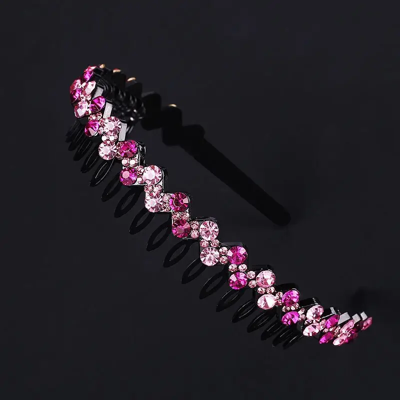 Korean Rhinestone Hairpin Headband for Women