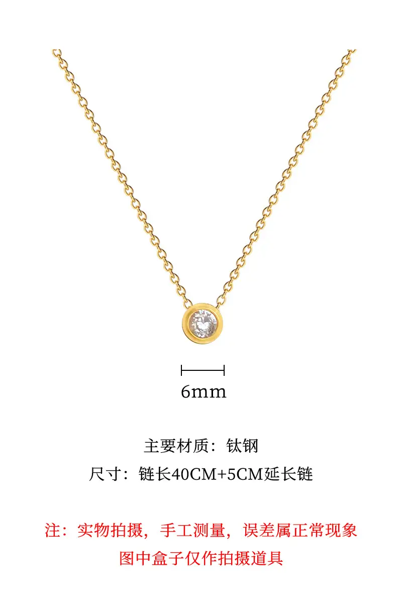 Gold Zircon Pendant Necklace for Women — feature 3