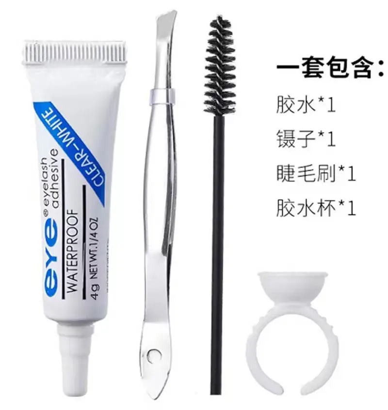 Honey Box Small Flower Curl Magnolia V-Shaped Cross False Eyelashes Smart Curling Thin Stems with Clear Roots Retro Eyelashes - Image 2