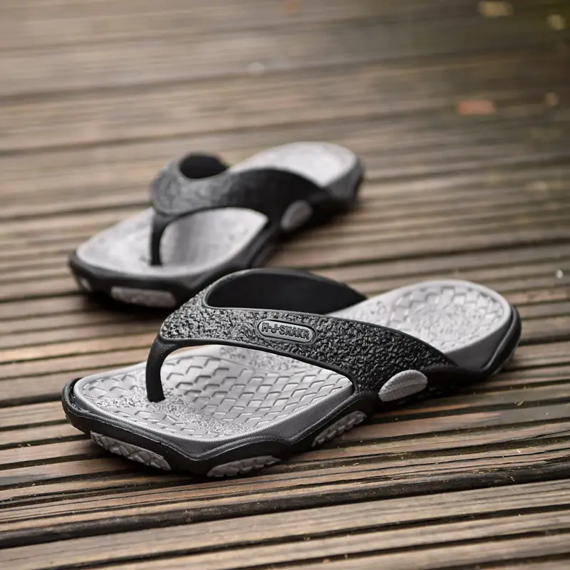 2023 Men's Black Slip-On Sandals Summer Outdoor
