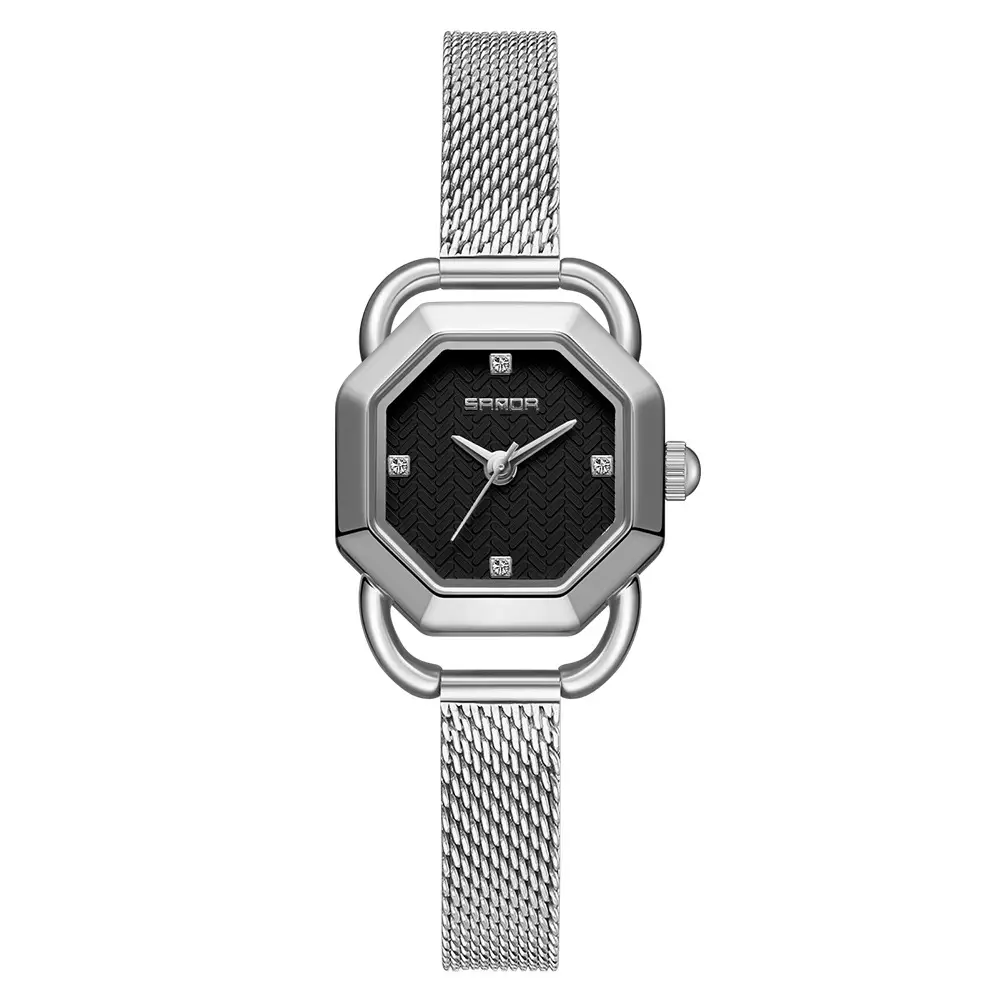 Sanda Green Quartz Watch for Women with Rose Gold Band