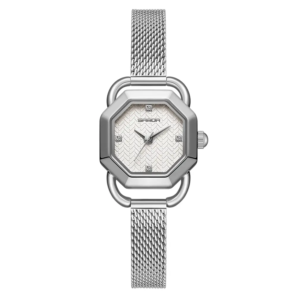 Sanda Green Quartz Watch for Women with Rose Gold Band