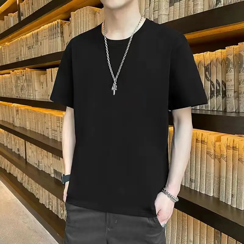 Men's Red Ice Silk Short Sleeve T-Shirt - Image 11