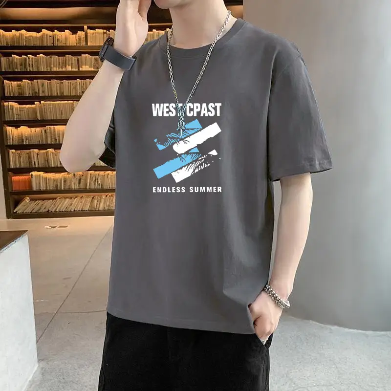 Men's Red Ice Silk Short Sleeve T-Shirt - Image 6