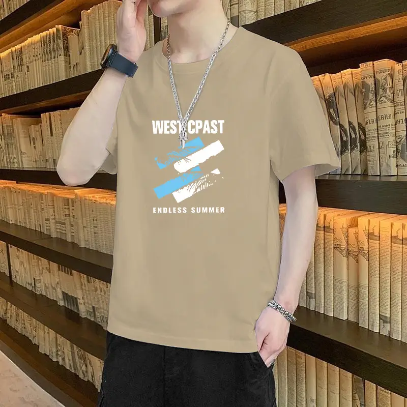 Men's Red Ice Silk Short Sleeve T-Shirt - Image 7