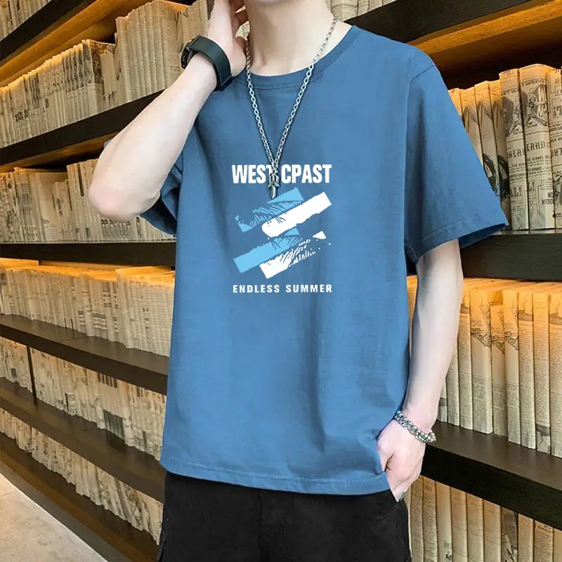 Men's Red Ice Silk Short Sleeve T-Shirt - Image 8