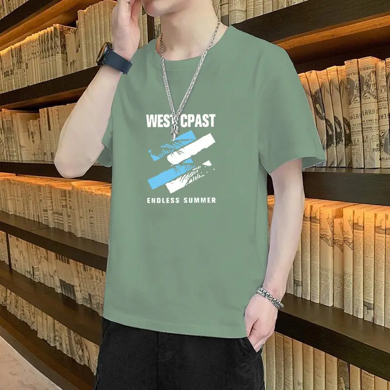 Men's Red Ice Silk Short Sleeve T-Shirt - Image 9