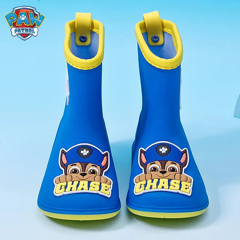 Wang Wang team children's rain boots wear rain day non-slip wear-resistant cute cartoon baby rain boots kindergarten waterproof shoes — feature 18
