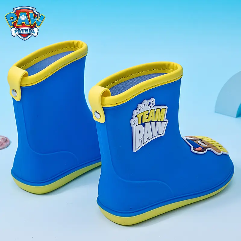 Wang Wang team children's rain boots wear rain day non-slip wear-resistant cute cartoon baby rain boots kindergarten waterproof shoes — feature 20