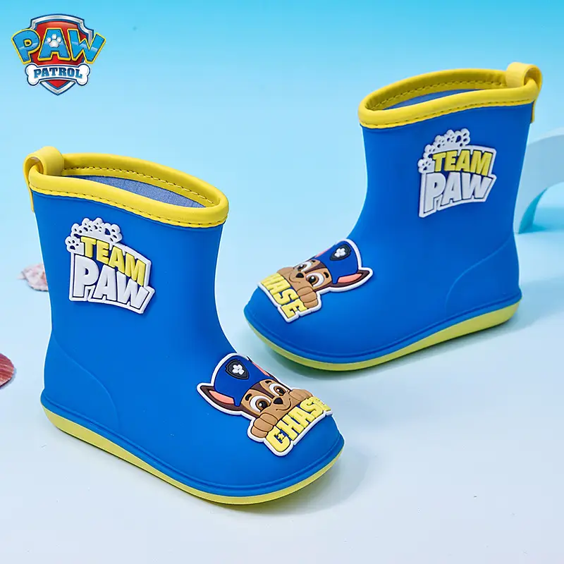 Wang Wang team children's rain boots wear rain day non-slip wear-resistant cute cartoon baby rain boots kindergarten waterproof shoes — feature 21
