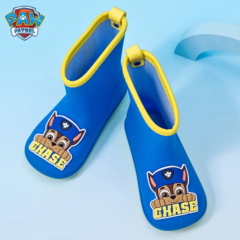 Wang Wang team children's rain boots wear rain day non-slip wear-resistant cute cartoon baby rain boots kindergarten waterproof shoes — feature 23