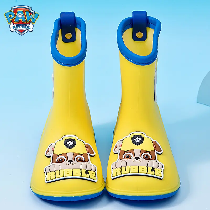 Wang Wang team children's rain boots wear rain day non-slip wear-resistant cute cartoon baby rain boots kindergarten waterproof shoes — feature 27