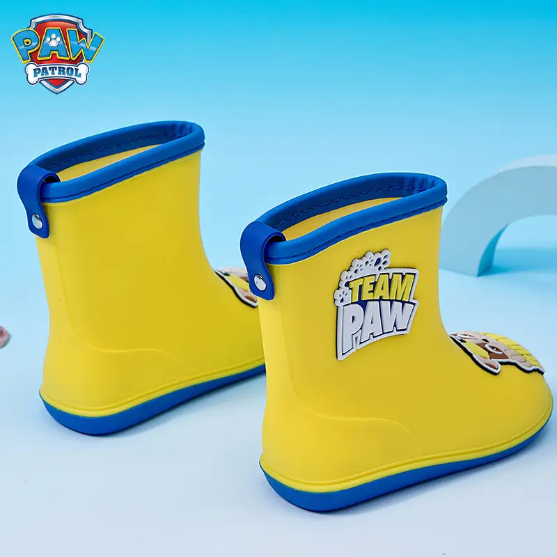 Wang Wang team children's rain boots wear rain day non-slip wear-resistant cute cartoon baby rain boots kindergarten waterproof shoes — feature 28