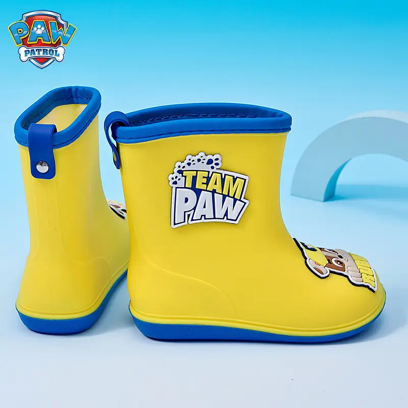 Wang Wang team children's rain boots wear rain day non-slip wear-resistant cute cartoon baby rain boots kindergarten waterproof shoes — feature 29