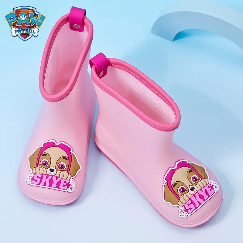 Wang Wang team children's rain boots wear rain day non-slip wear-resistant cute cartoon baby rain boots kindergarten waterproof shoes — feature 34