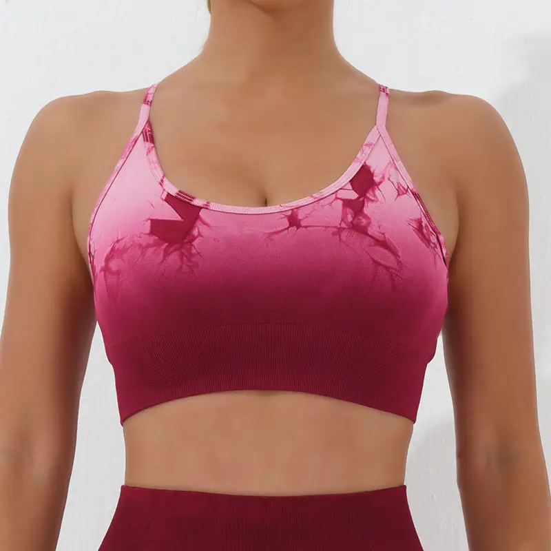 Tie-Dye Camisole Bra Yoga Set with Butt-Lifting Leggings - Image 4