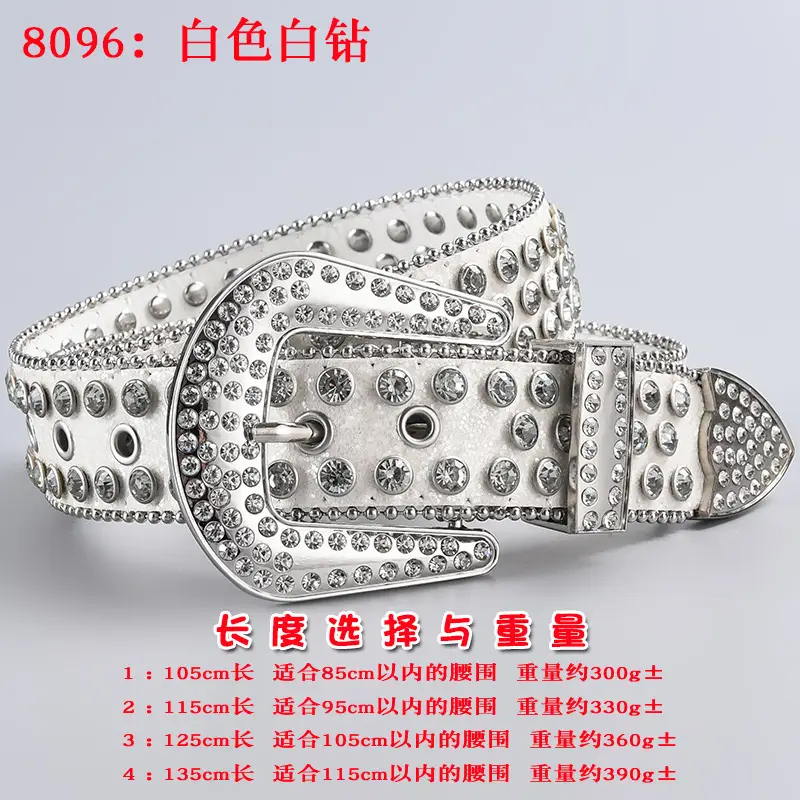 Green Diamond Punk Belt Women 3-Piece Set - Image 130