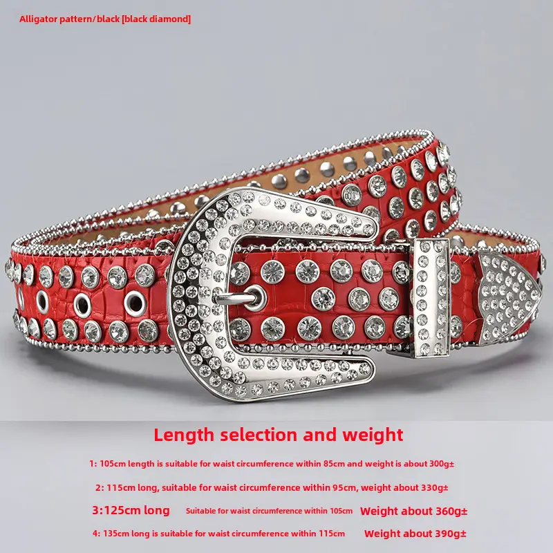Green Diamond Punk Belt Women 3-Piece Set - Image 105