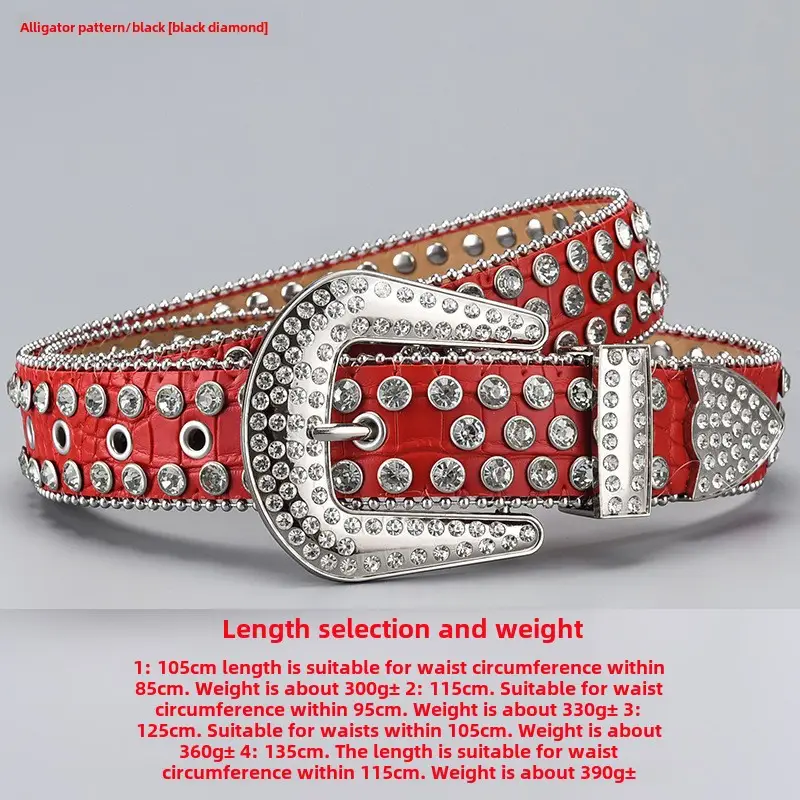 Green Diamond Punk Belt Women 3-Piece Set - Image 108