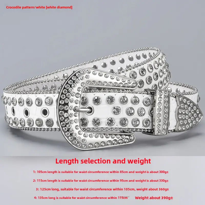 Green Diamond Punk Belt Women 3-Piece Set - Image 119