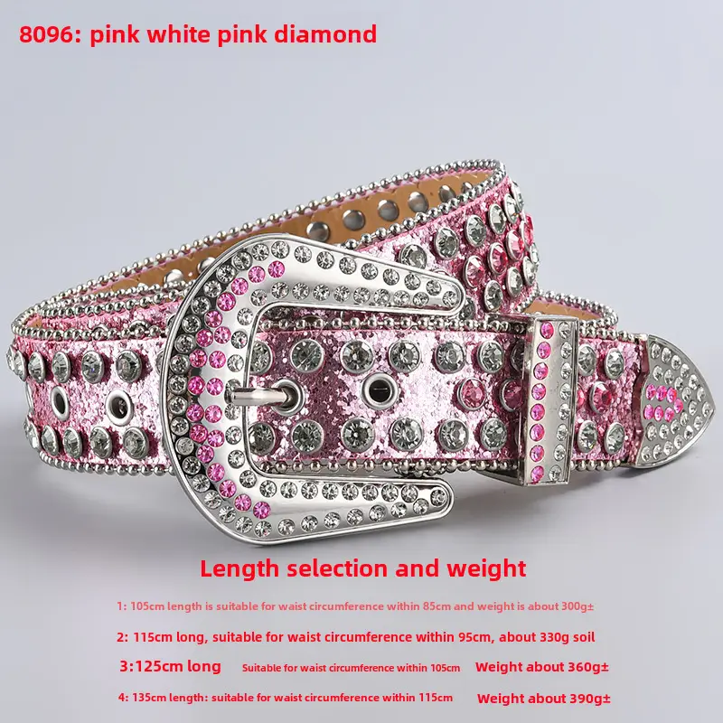 Green Diamond Punk Belt Women 3-Piece Set - Image 14