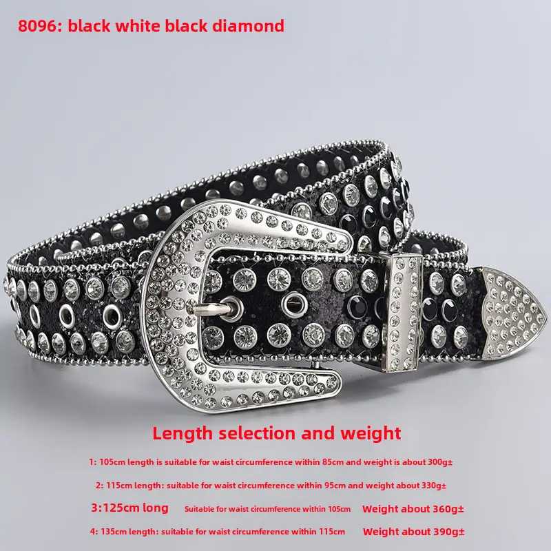 Green Diamond Punk Belt Women 3-Piece Set - Image 20