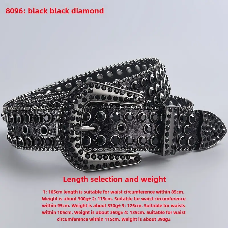 Green Diamond Punk Belt Women 3-Piece Set - Image 22