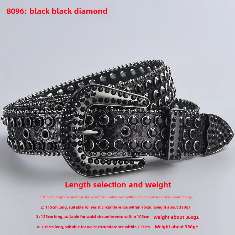 Green Diamond Punk Belt Women 3-Piece Set - Image 23