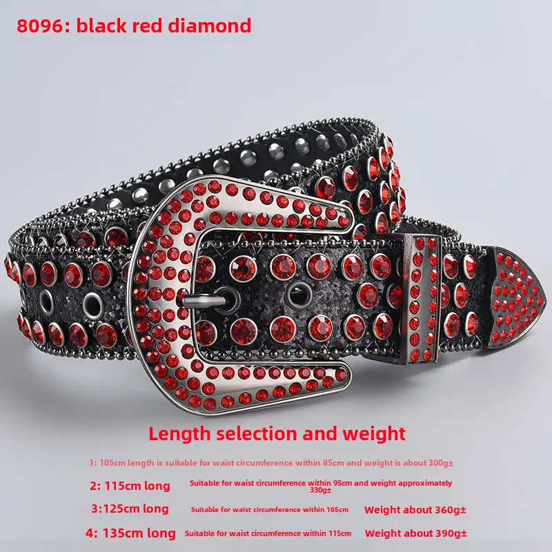 Green Diamond Punk Belt Women 3-Piece Set - Image 28