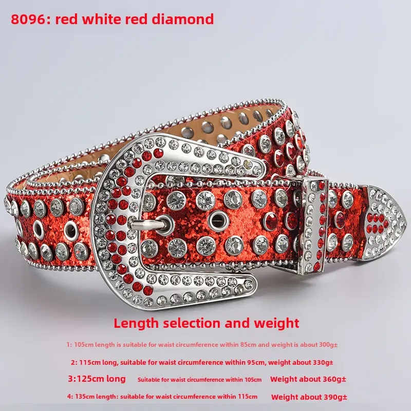 Green Diamond Punk Belt Women 3-Piece Set - Image 32