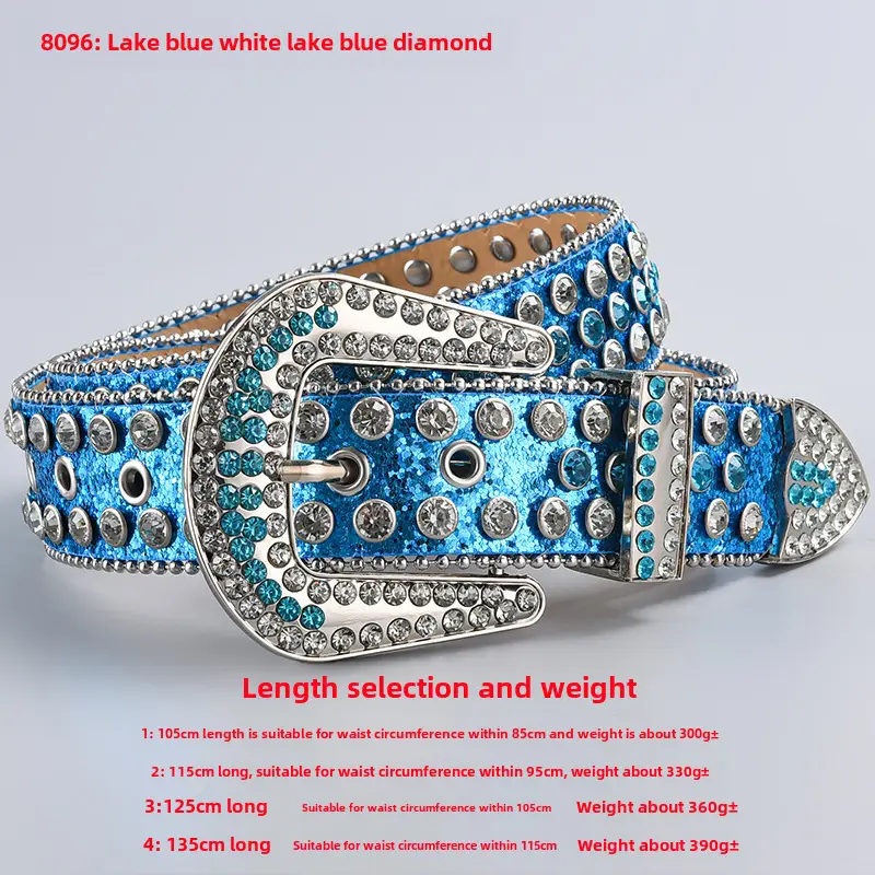 Green Diamond Punk Belt Women 3-Piece Set - Image 39