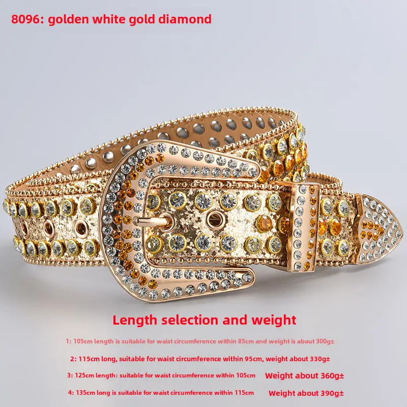 Green Diamond Punk Belt Women 3-Piece Set - Image 46