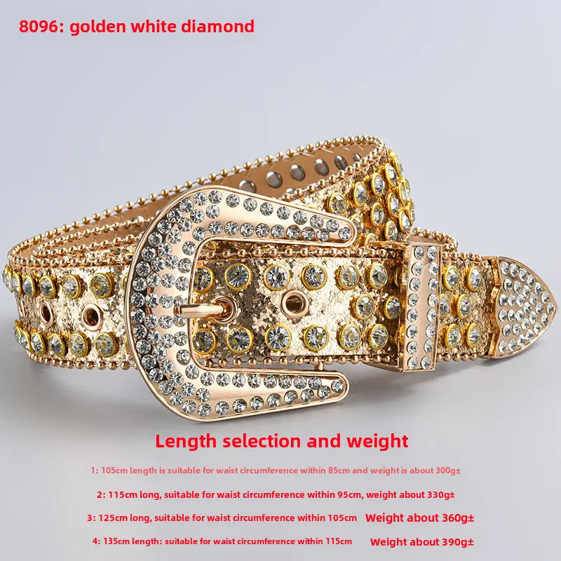 Green Diamond Punk Belt Women 3-Piece Set - Image 52