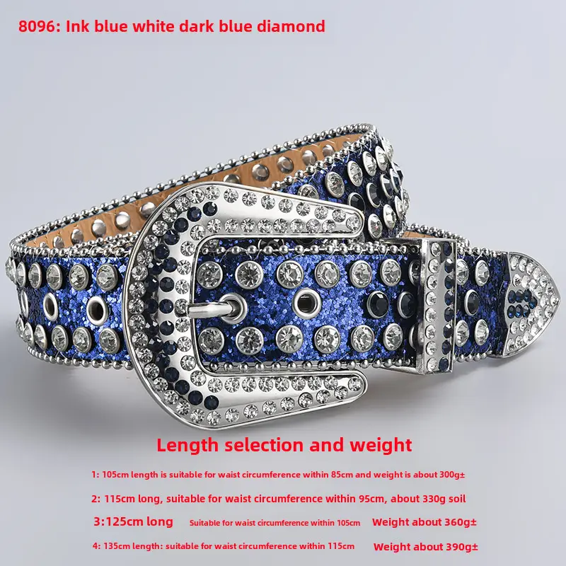 Green Diamond Punk Belt Women 3-Piece Set - Image 56