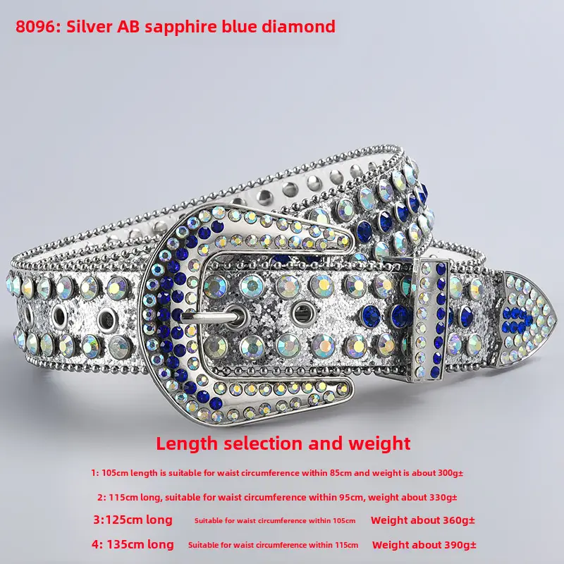 Green Diamond Punk Belt Women 3-Piece Set - Image 60