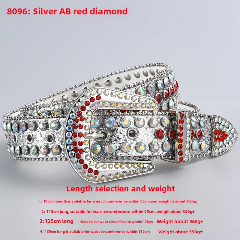 Green Diamond Punk Belt Women 3-Piece Set - Image 61