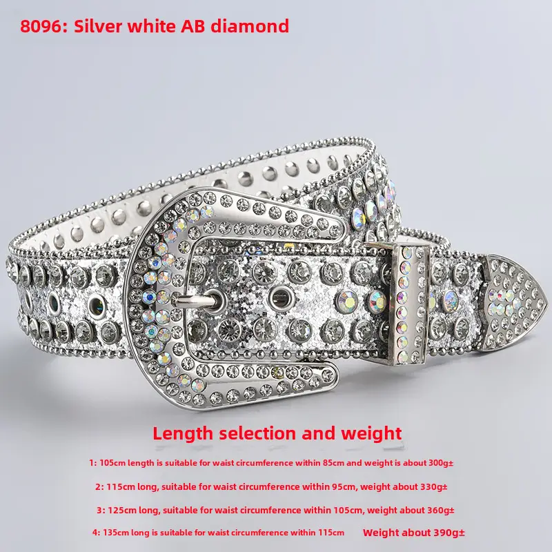 Green Diamond Punk Belt Women 3-Piece Set - Image 67