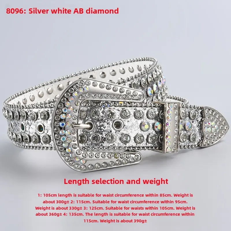 Green Diamond Punk Belt Women 3-Piece Set - Image 68