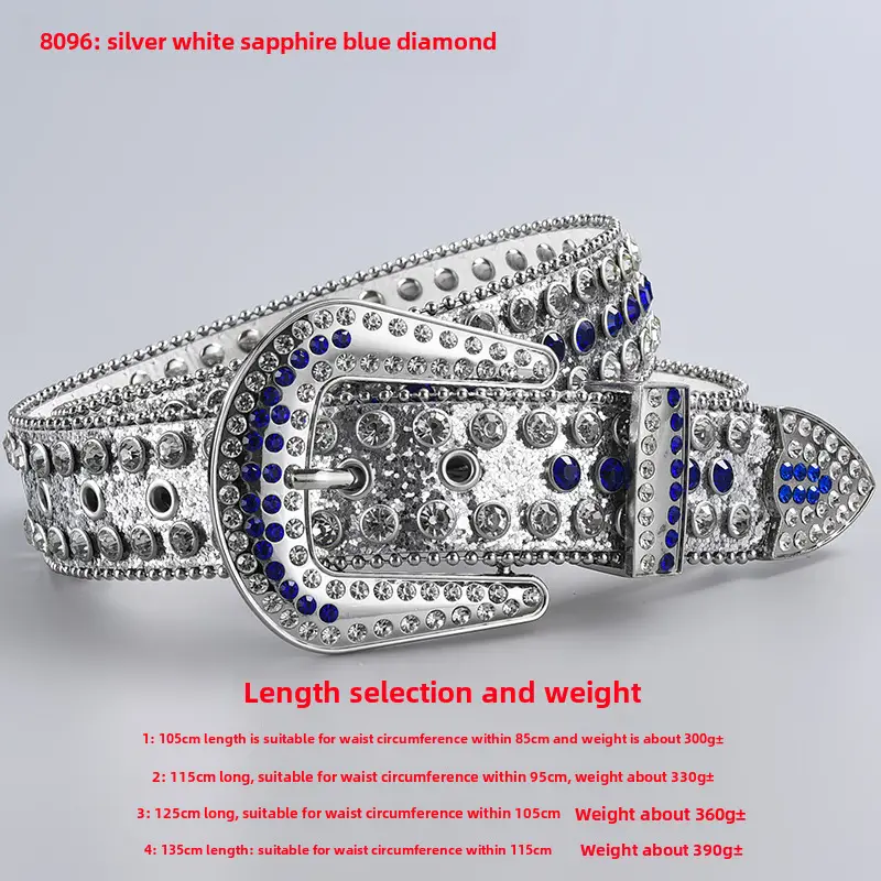 Green Diamond Punk Belt Women 3-Piece Set - Image 69