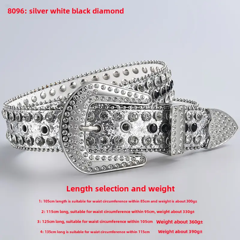 Green Diamond Punk Belt Women 3-Piece Set - Image 76