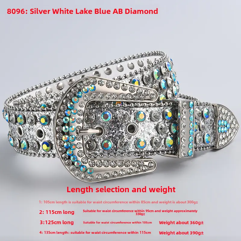 Green Diamond Punk Belt Women 3-Piece Set - Image 80