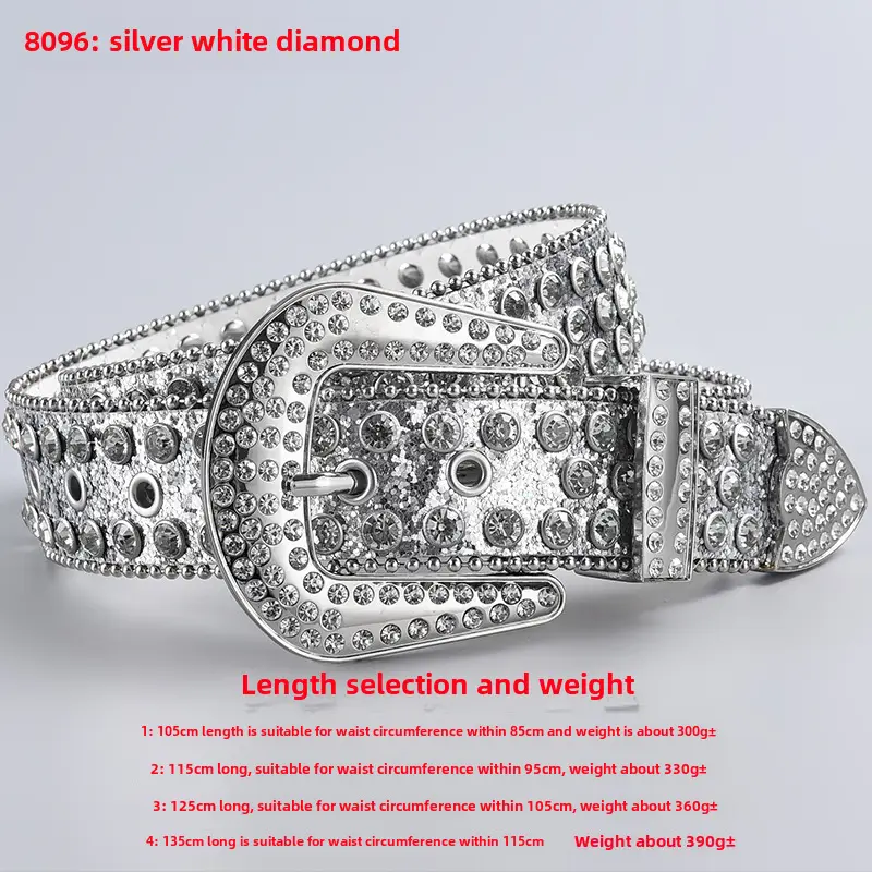 Green Diamond Punk Belt Women 3-Piece Set - Image 84