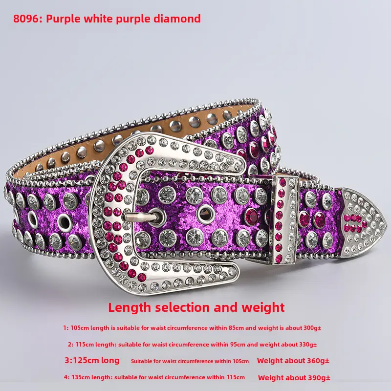 Green Diamond Punk Belt Women 3-Piece Set - Image 85