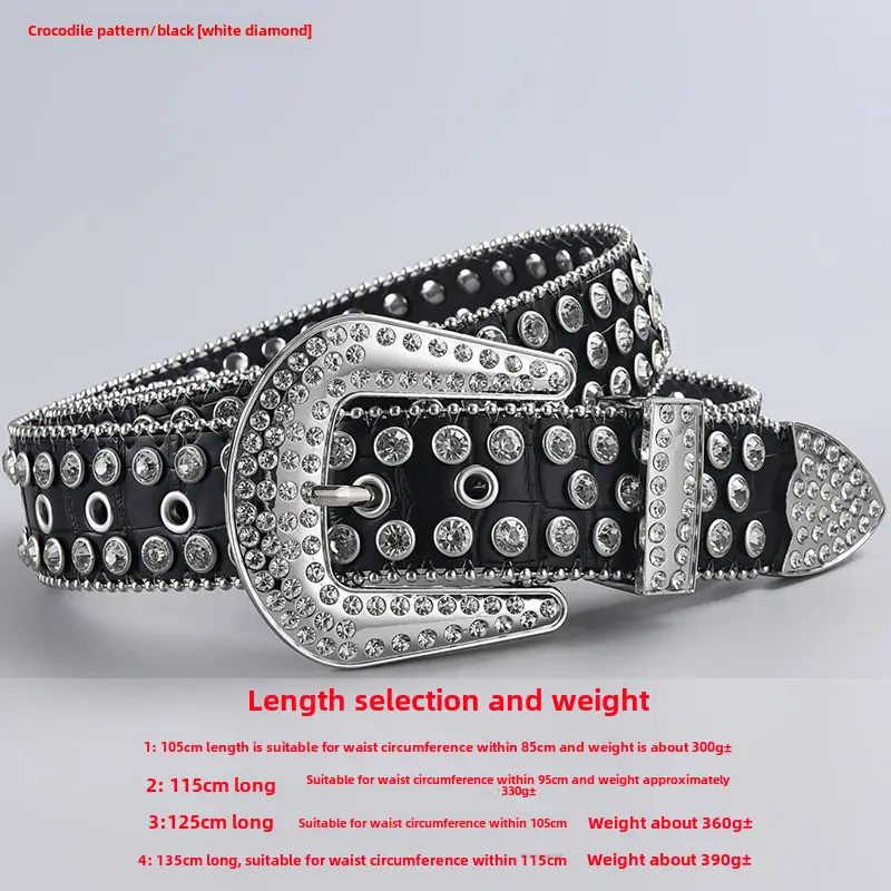 Green Diamond Punk Belt Women 3-Piece Set - Image 93