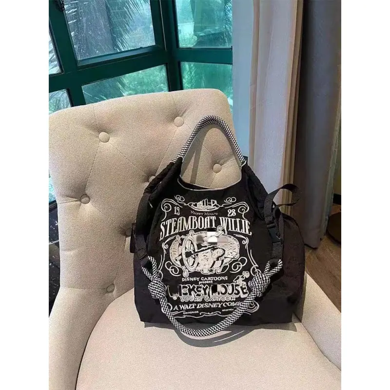 Japanese Embroidered Canvas Eco Bag for Women - Image 2