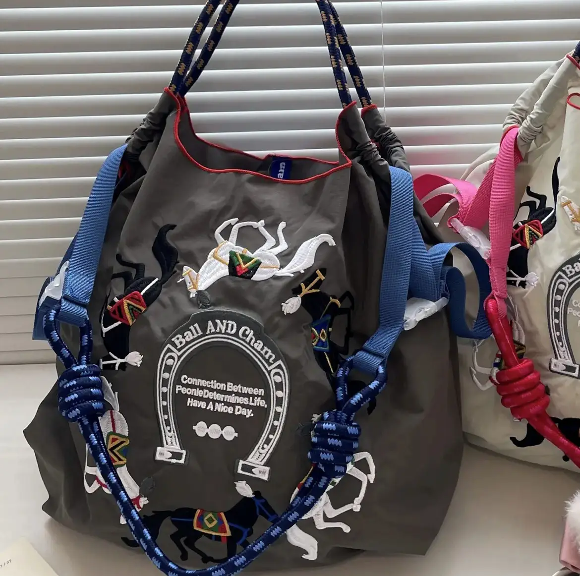 Japanese Embroidered Canvas Eco Bag for Women - Image 20