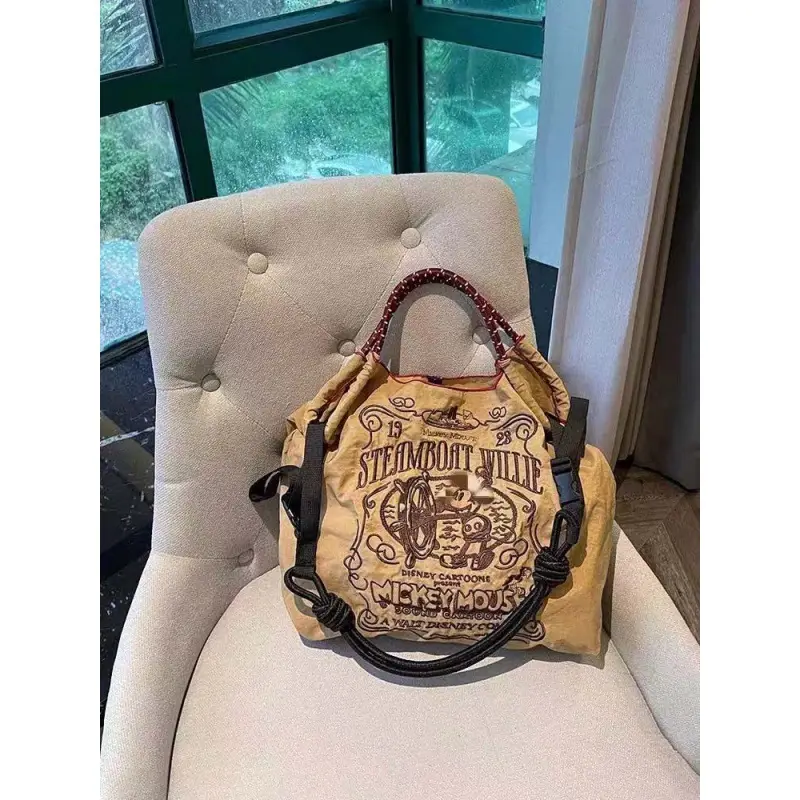 Japanese Embroidered Canvas Eco Bag for Women - Image 3
