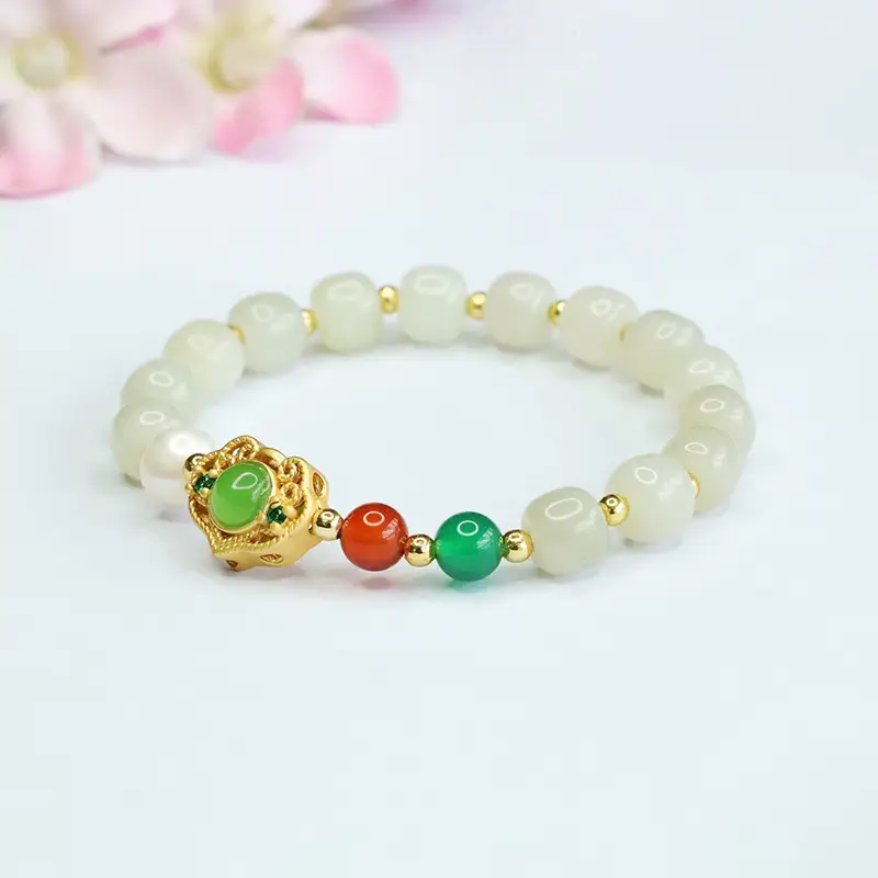 Guan Yu Jade Pearl Bracelet for Women - Image 4