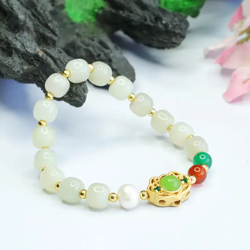 Guan Yu Jade Pearl Bracelet for Women - Image 5